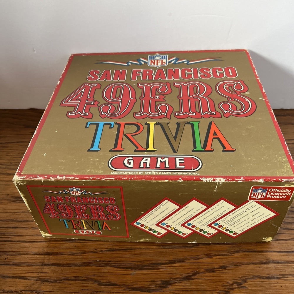 San Francisco 49ers Trivia Game NFL Football Sports Trivia Vintage 1986 Complete